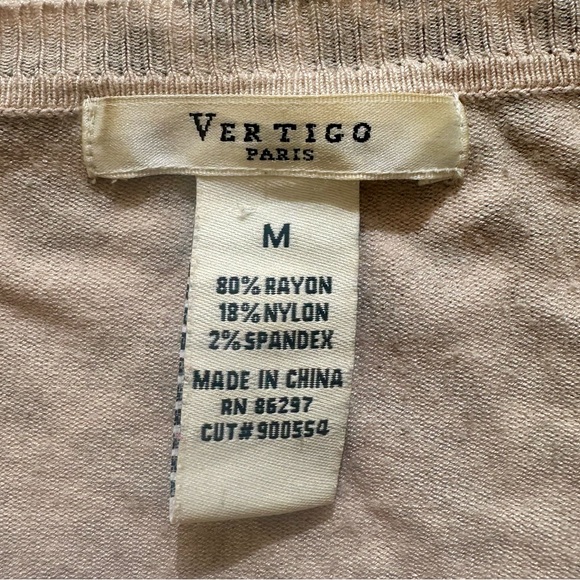 Vertigo Paris Leopard Print V-Neck Cardigan with Embellished Accents- size M - Picture 6 of 6